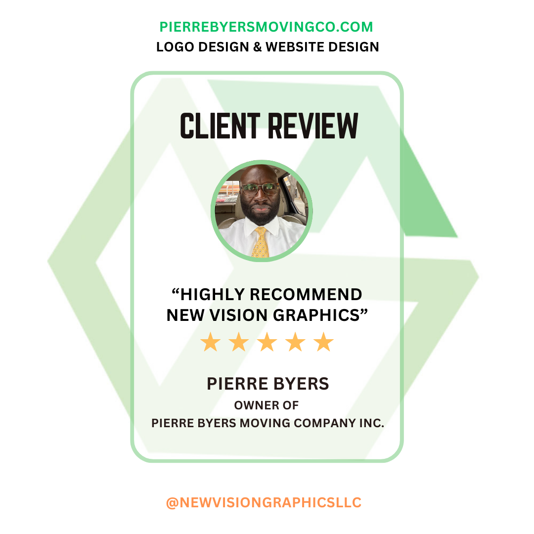 Pierre Byers Moving Company Testimonial Instagram Post - New Vision Graphics